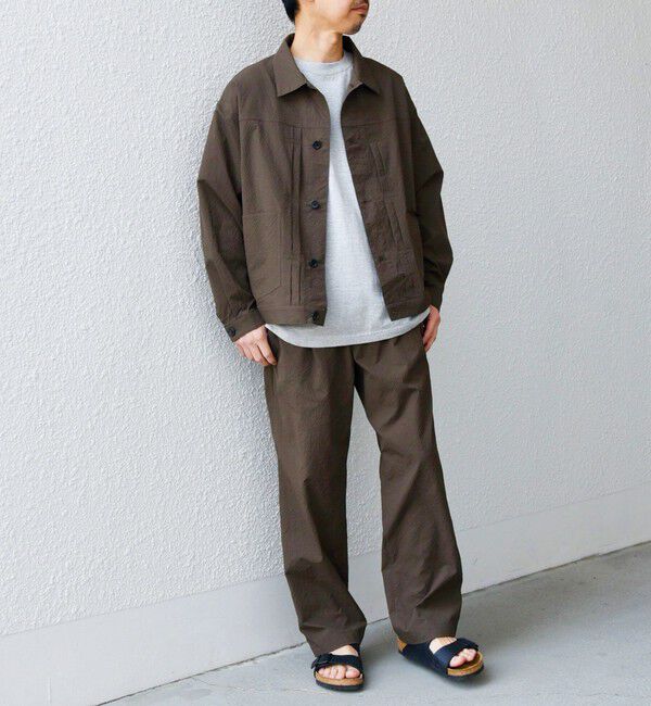SHIPS any「SHIPS any: 〈撥水・軽量〉SOLOTEX(R) シアサッカー セミワイド イージーパンツ◆」|チノ|