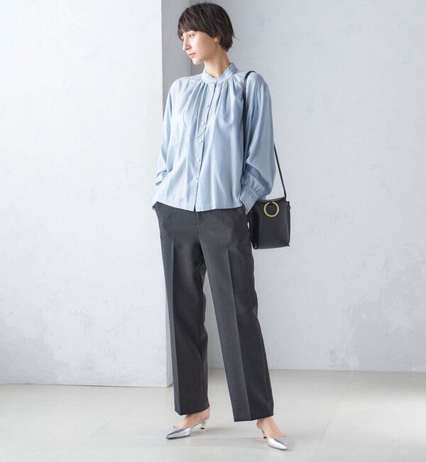 SHIPS for women「〈手洗い可能〉ストレート センタープレス トラウザーズ」|その他|