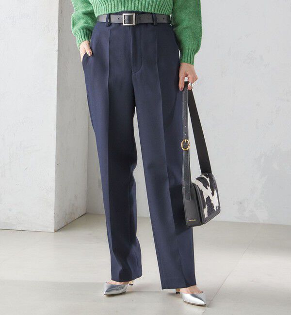 SHIPS for women「〈手洗い可能〉ストレート センタープレス トラウザーズ」|その他|