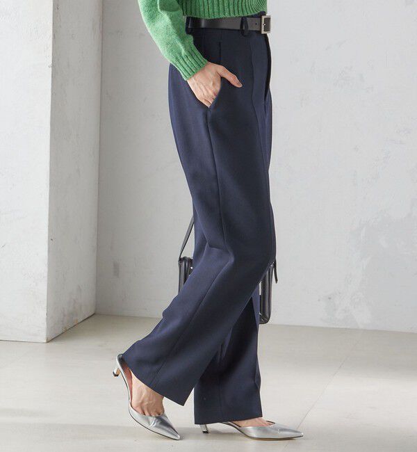 SHIPS for women「〈手洗い可能〉ストレート センタープレス トラウザーズ」|その他|