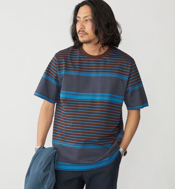 SHIPS「SHIPS: タック ボーダー Tシャツ」|Tシャツ・カットソー|ブラウン