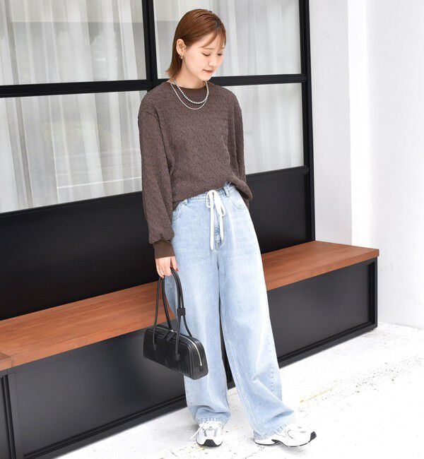 SHIPS for women「【WEB限定】〈手洗い可能〉ランダムブルーゼ ロングスリーブ プルオーバー」|プルオーバー|