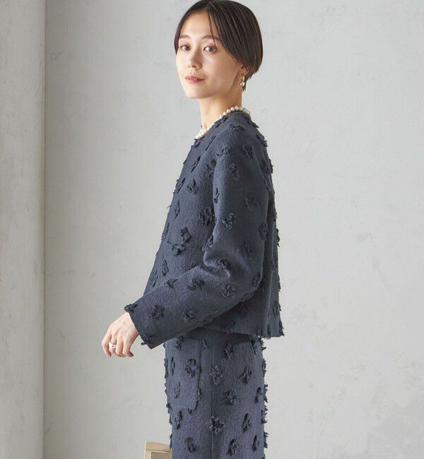 SHIPS for women「IFANSI ノーカラー ジャケット（セレモニー対応可）」|ノーカラージャケット|