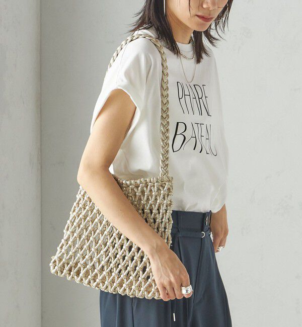 SHIPS for women「The Bagmati:オーガンジー 巾着 マクラメ バッグ」|ショルダー・メッセンジャー|