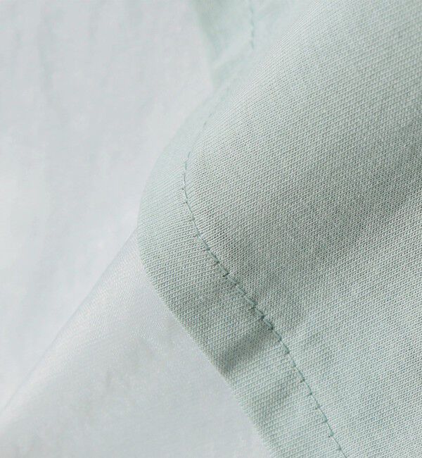 SHIPS for women「【WEB限定】〈接触冷感 / UVカット〉シアー オーガンジー コンビ プルオーバー」|Tシャツ・カットソー|