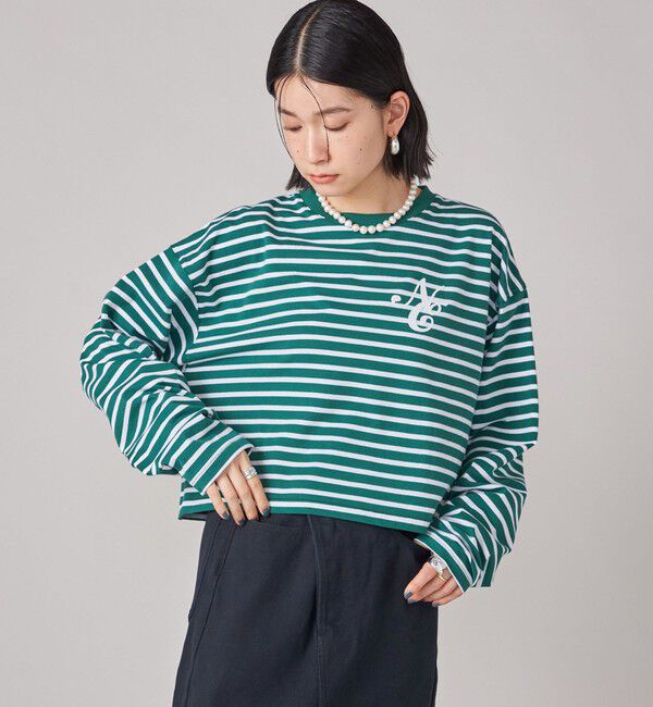 SHIPS for women「SHIPS NINE CASE:ボーダー 長袖 TEE」|Tシャツ・カットソー|