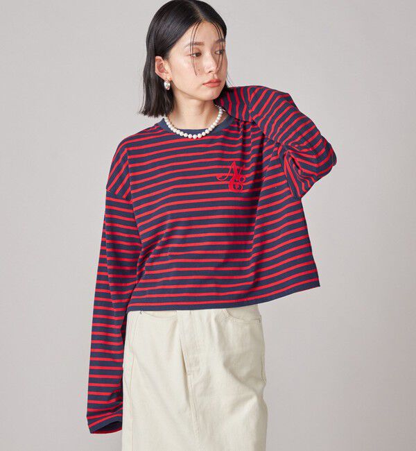 SHIPS for women「SHIPS NINE CASE:ボーダー 長袖 TEE」|Tシャツ・カットソー|