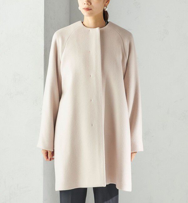 SHIPS for women「Pure SUPER100 ノーカラー コート」|ノーカラーコート|