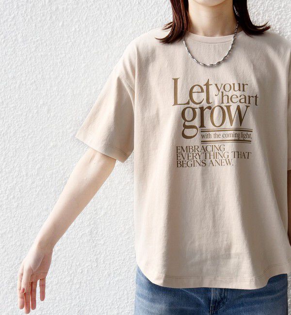 SHIPS for women「【SHIPS別注】81BRANCA: 5分袖 ロゴ TEE」|Tシャツ・カットソー|