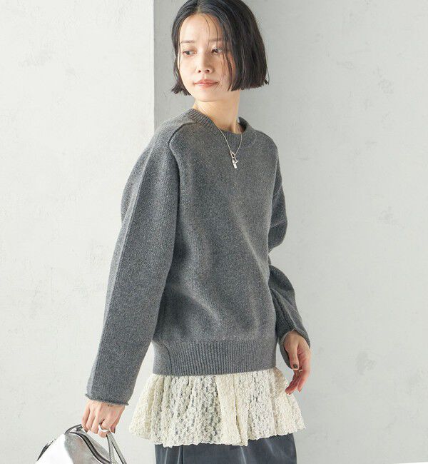 SHIPS for women「《予約》Super 180's 5ゲージ クルーネック ニット」|ニット・セーター|