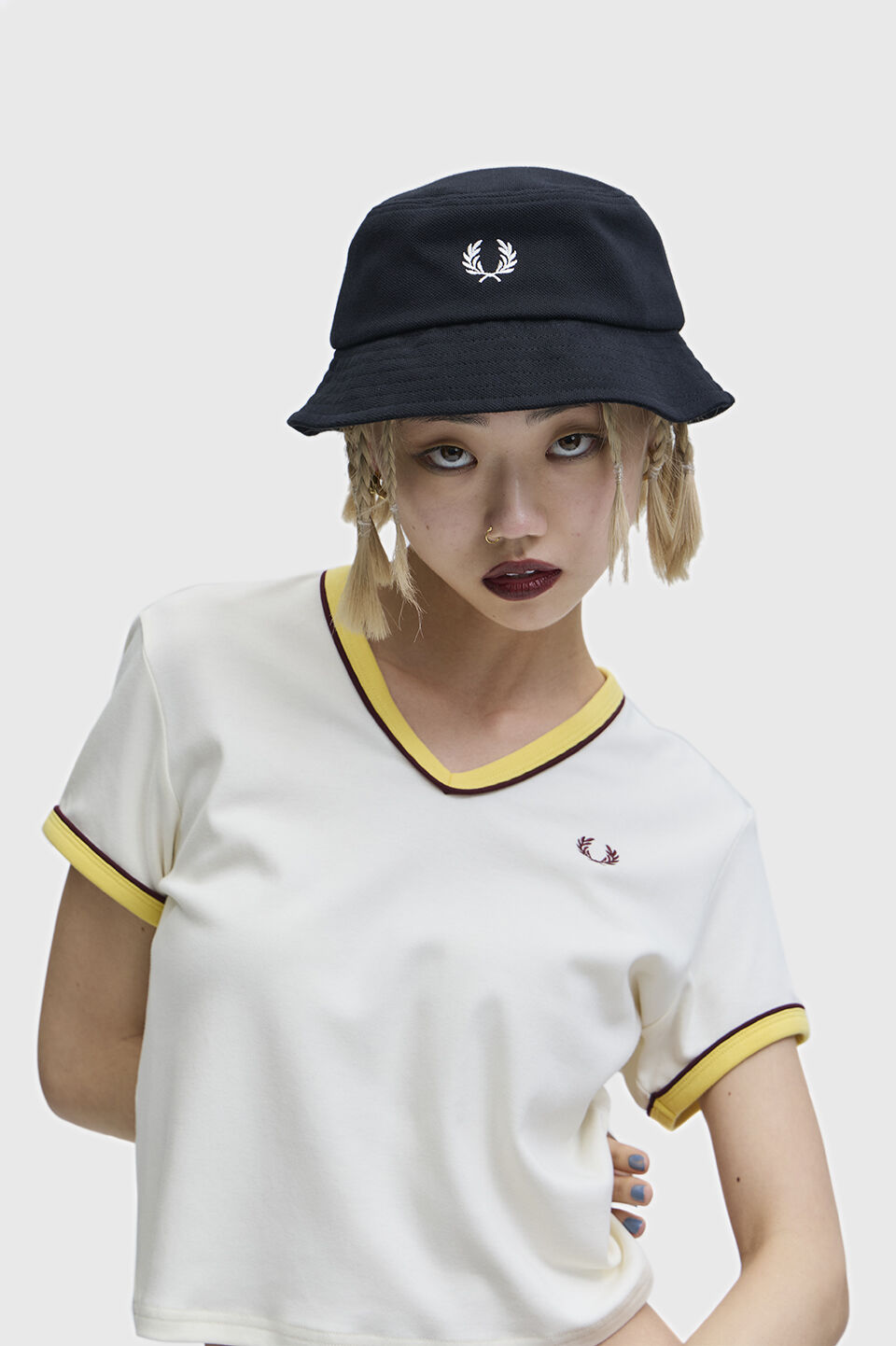 FRED PERRY 「FRED PERRY／Pique Bucket Hat／ピケバケットハット」|ハット|