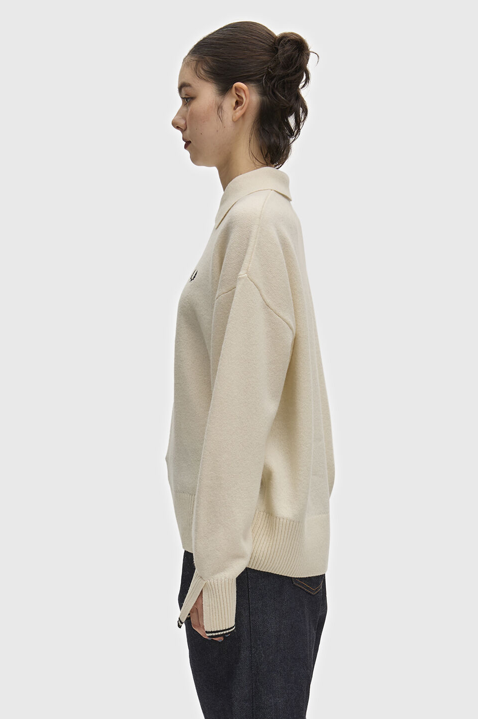 FRED PERRY 「FRED PERRY／SPLIT CUFF COLLARED JUMPER／レイヤードカラー ニットポロシャツ」|ポロシャツ|