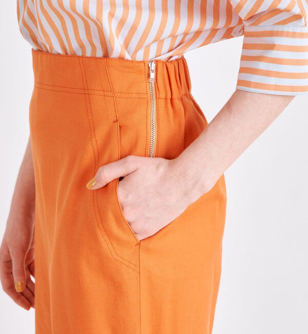 MACPHEE「コットンレーヨンストレッチ セミワイドクロップドパンツ」|その他|