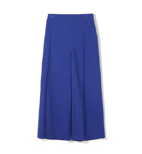 MACPHEE「コットンレーヨンストレッチ セミワイドクロップドパンツ」|その他|65 ブルー