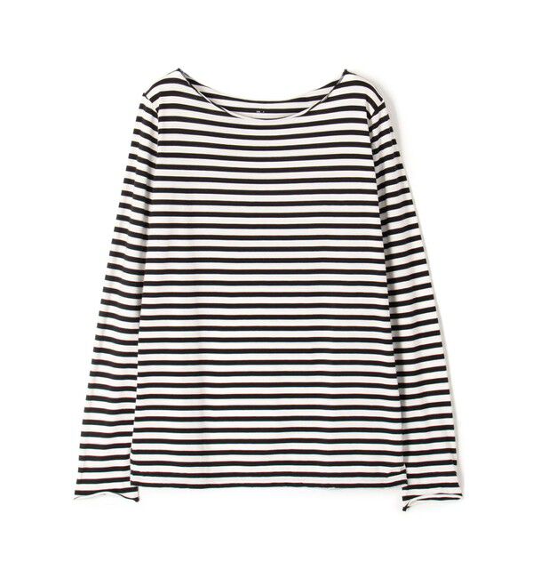 GALERIE VIE「スムージーコットン ボートネックプルオーバー」|Tシャツ・カットソー|18 ブラック系