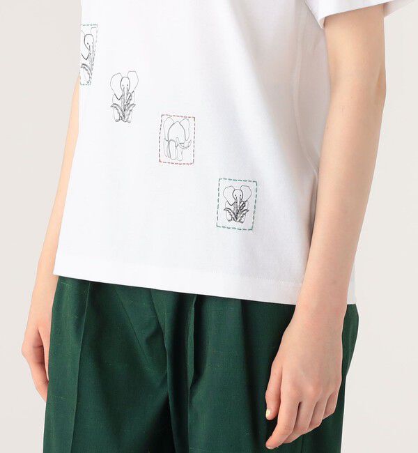 CABaN「ドライスビンコットン ELEPHANTマーチエンブロイダリーTシャツ」|Tシャツ・カットソー|