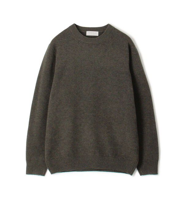 TOMORROWLAND MENS「TOMORROWLAND tricot スーパーファインラムウール クルーネックプルオーバー」|ニット・セーター|57 カーキ