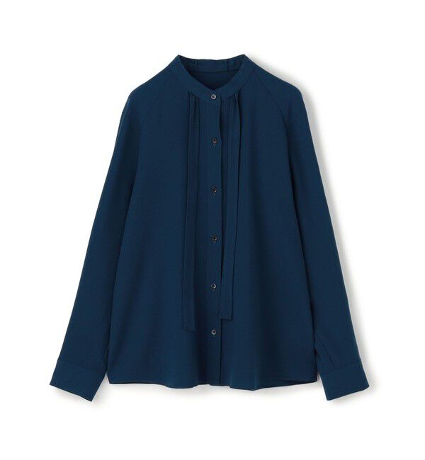 TOMORROWLAND collection「ポリエステルアムンゼン ハンドステッチブラウス」|シャツ・ブラウス|69 ネイビー