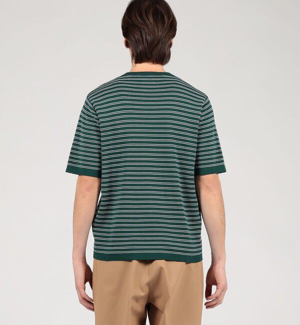 TOMORROWLAND MENS「TOMORROWLAND tricot シーアイランドコットン ハーフスリーブクルーネックニット」|ニット・セーター|