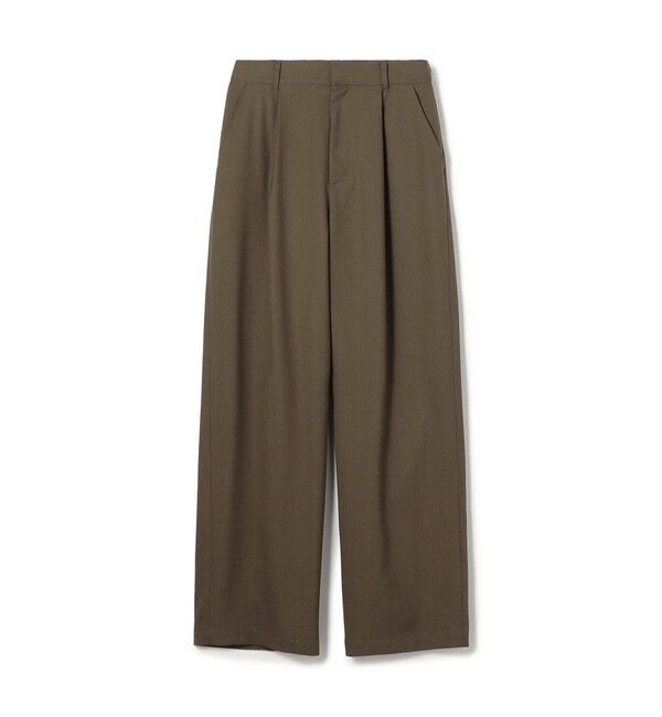 GALERIE VIE「クレープウールストレッチ ストレートパンツ」|スラックス|45 ブラウン