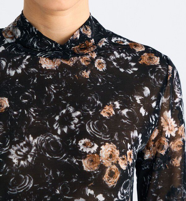 Edition「シアープリント ハイネックトップ」|Tシャツ・カットソー|