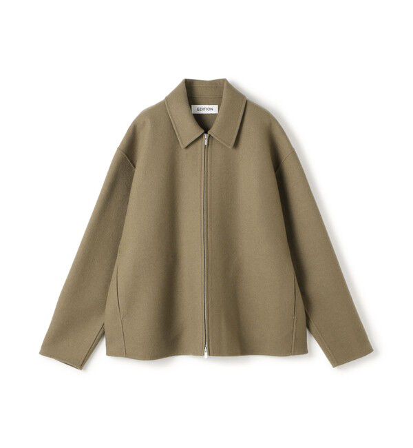 Edition「ウールカシミヤ ダブルフェイス ジップブルゾン」|その他|45 キャメル