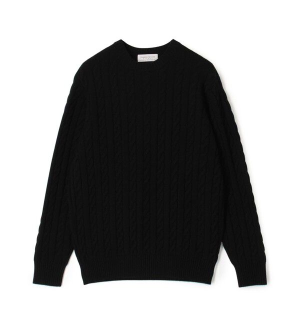 TOMORROWLAND MENS「TOMORROWLAND tricot スーパーファインラムウール ケーブルニット」|ニット・セーター|19 ブラック