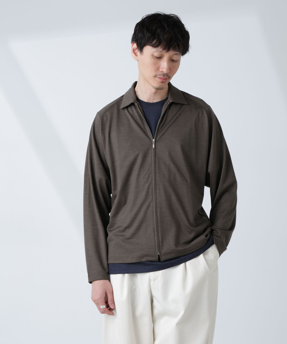 NANO universe「「ALL-DAYS COMFORT 100% WOOL」 ZIPプルオーバー」|Tシャツ・カットソー|