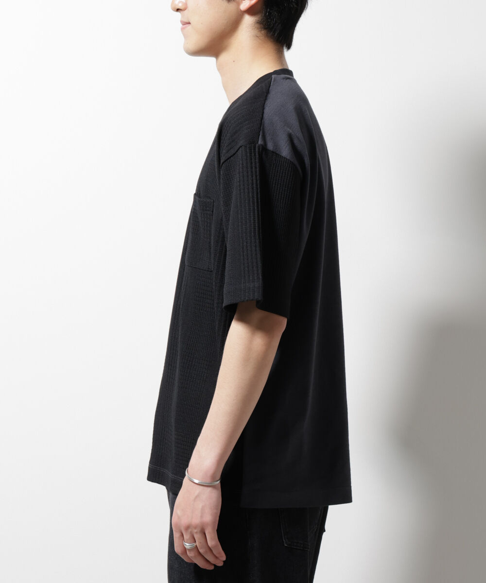 nano･universe「リンクスカノコ コンビTシャツ 半袖」|Tシャツ・カットソー|