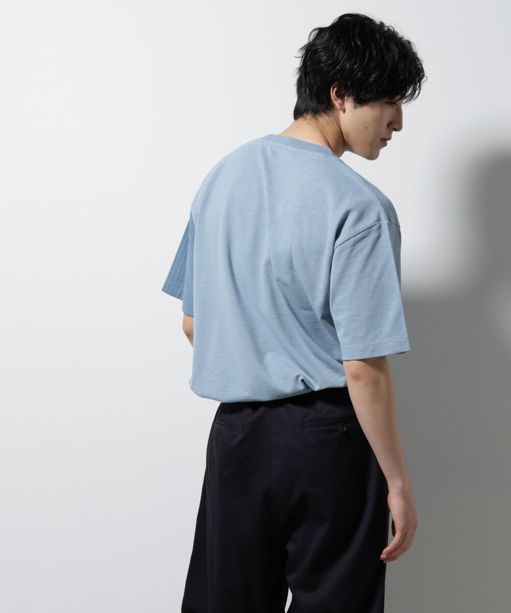 nano･universe「リンクスカノコ コンビTシャツ 半袖」|Tシャツ・カットソー|