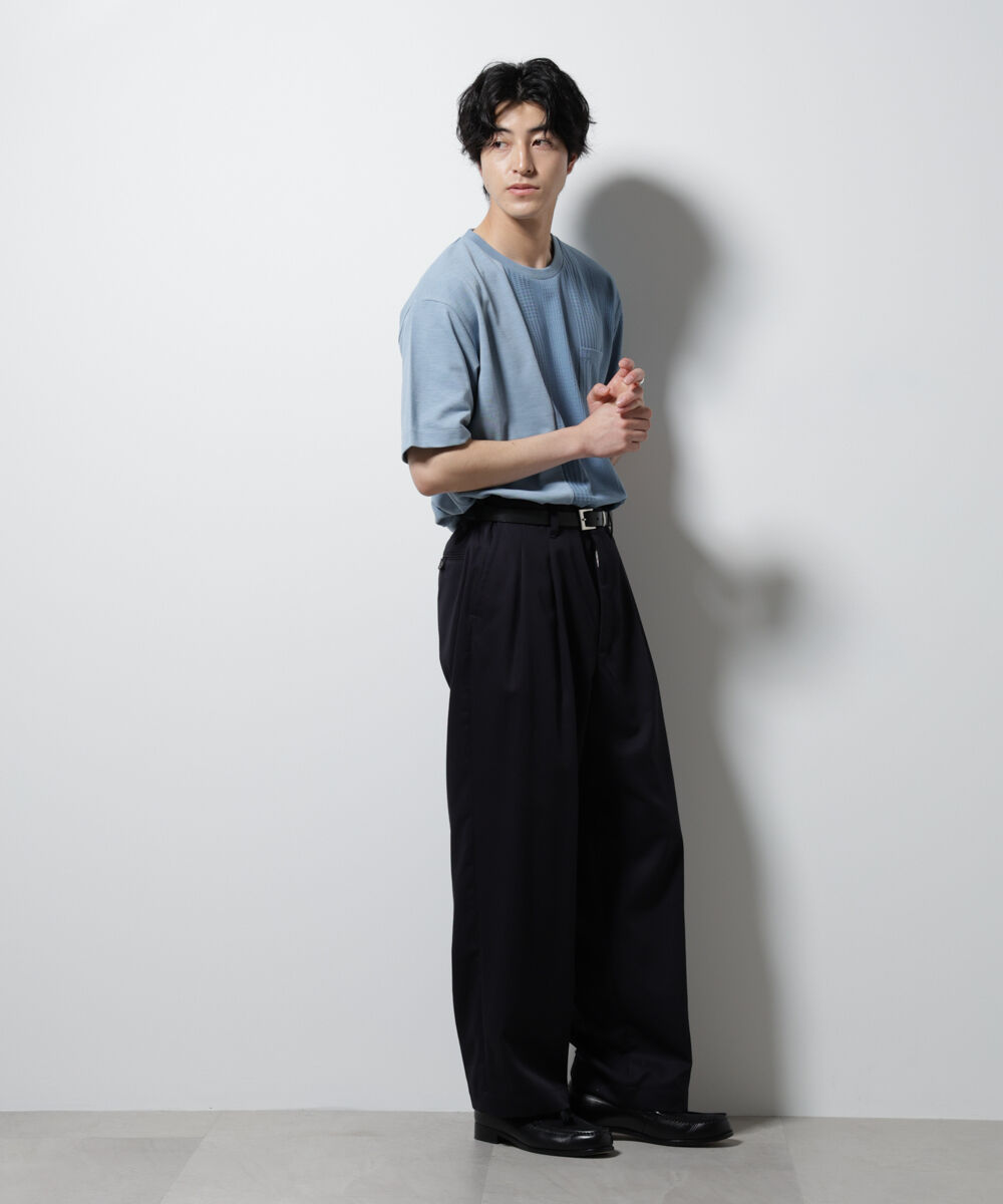 nano･universe「リンクスカノコ コンビTシャツ 半袖」|Tシャツ・カットソー|