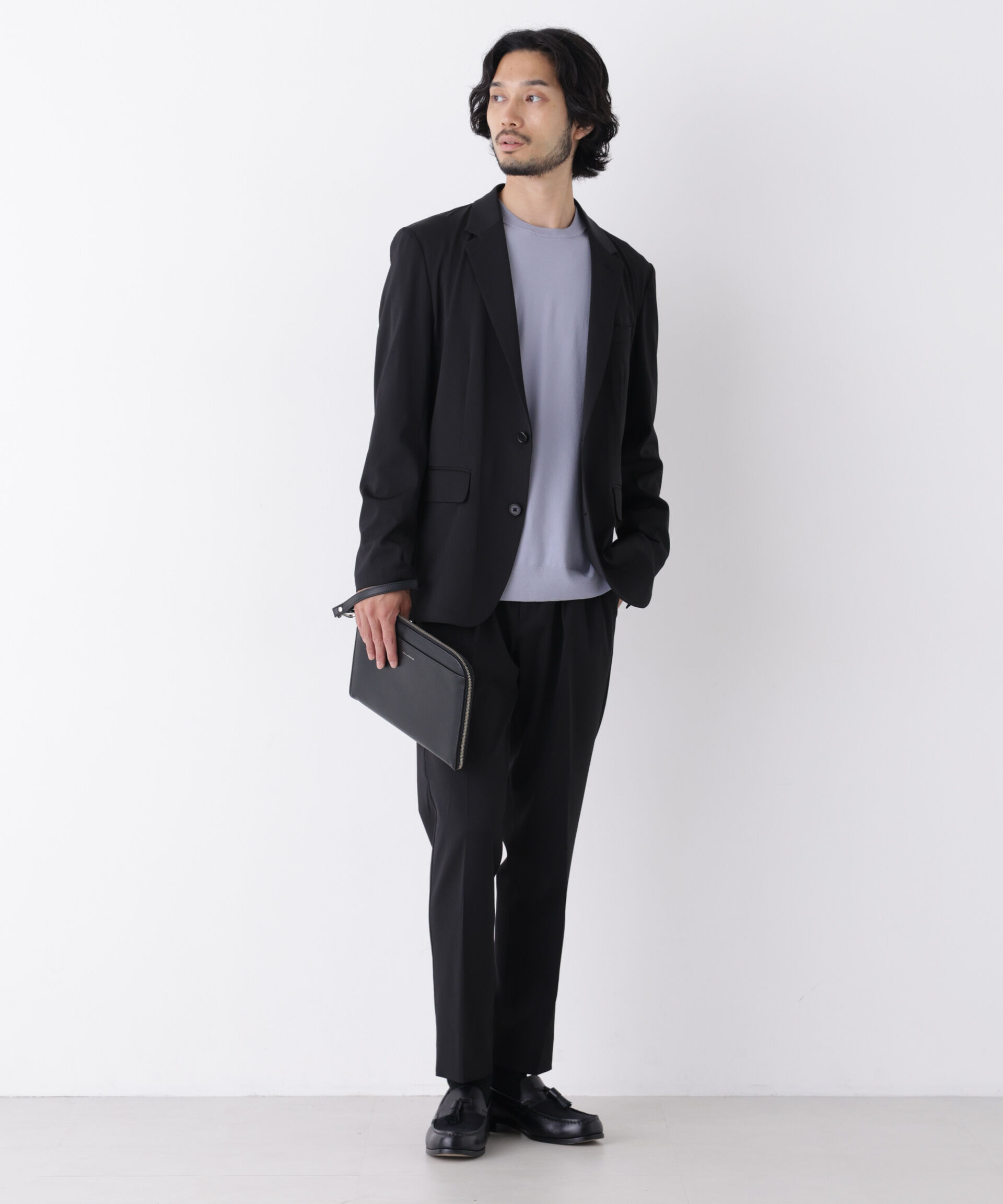NANO universe「｢Damerino｣T/R パウダリー2WAYストレッチセットアップ」|スーツ|