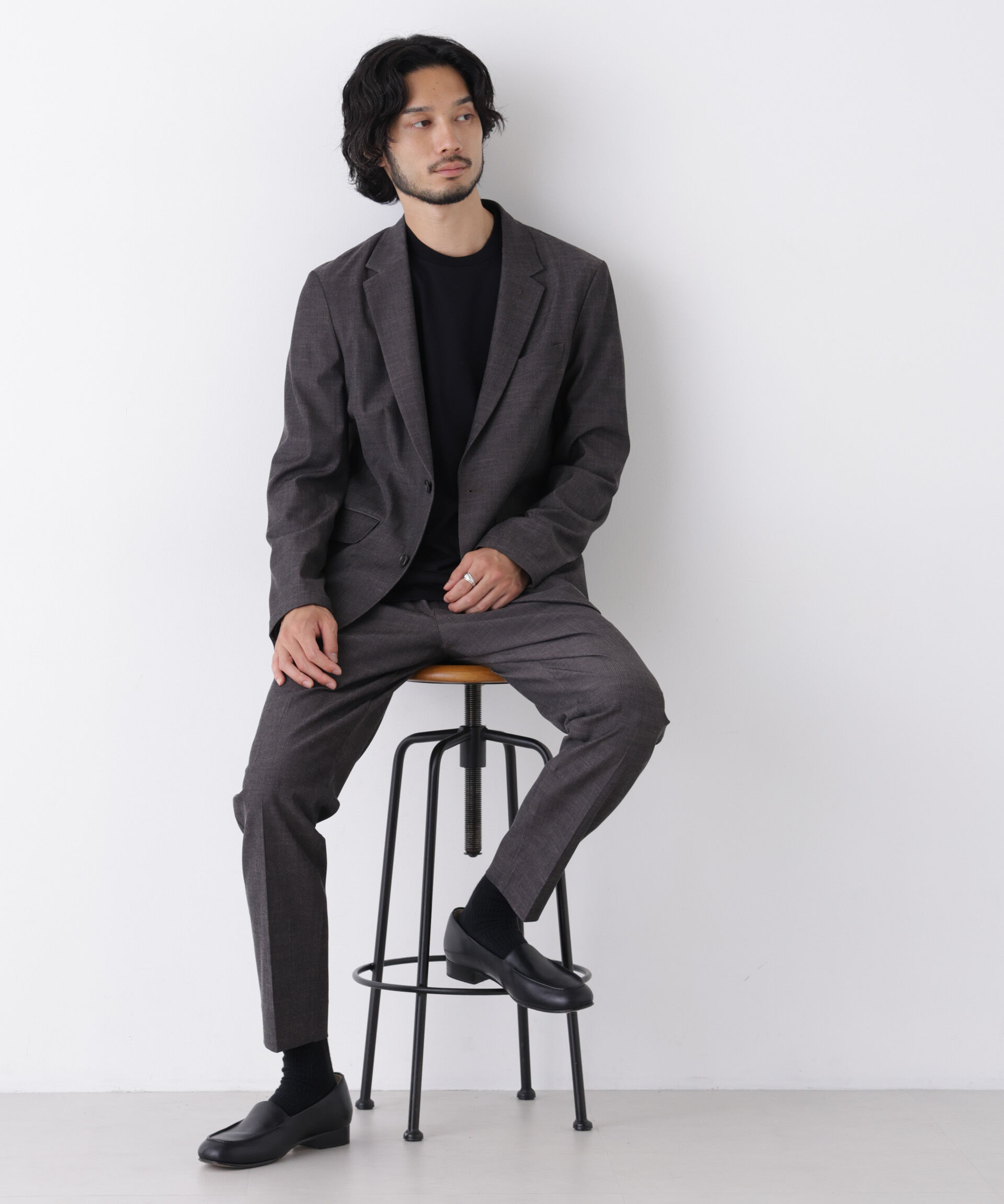NANO universe「｢Damerino｣T/R パウダリー2WAYストレッチセットアップ」|スーツ|