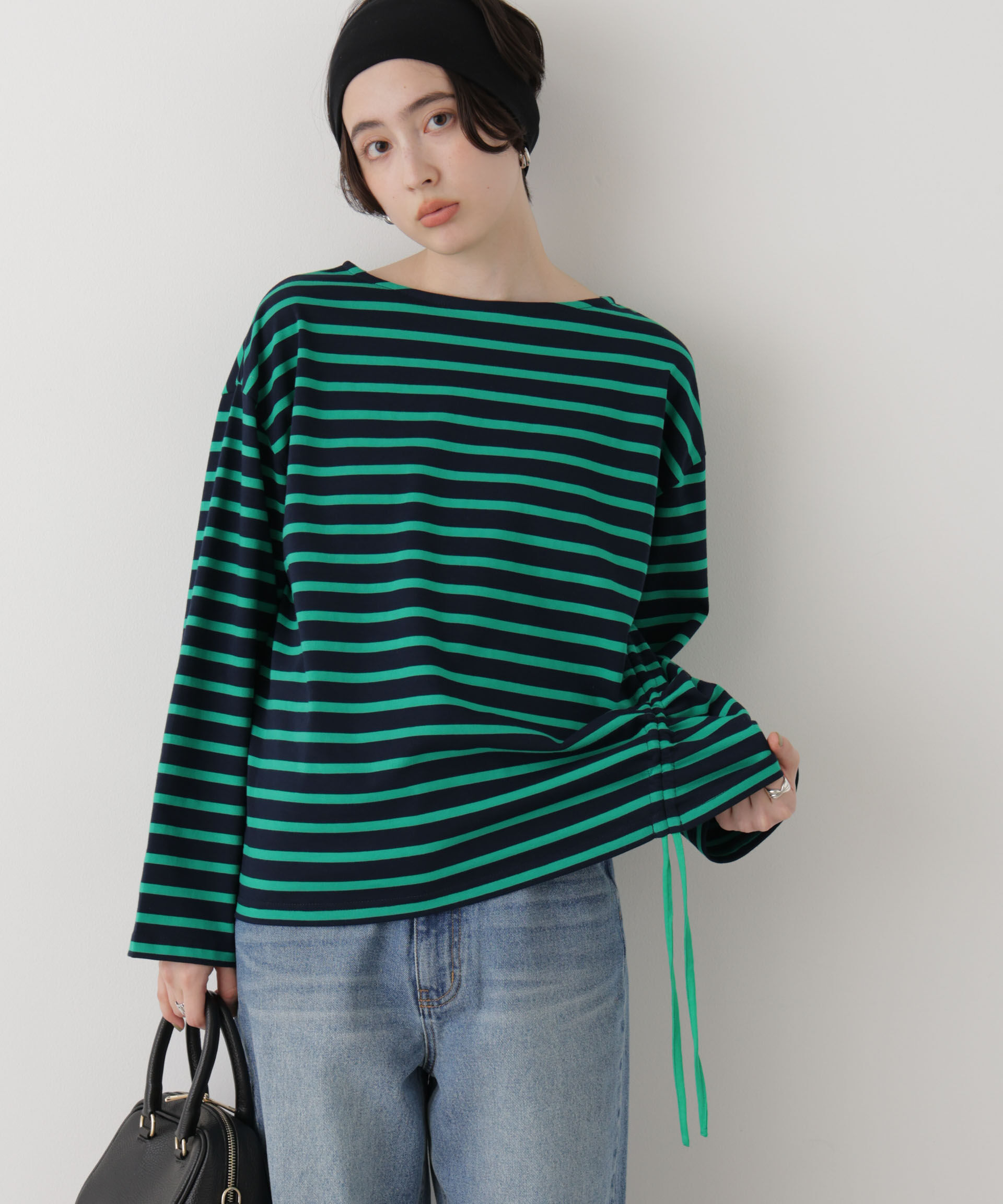 NANO universe「ボーダー2wayカットトップス」|Tシャツ・カットソー|