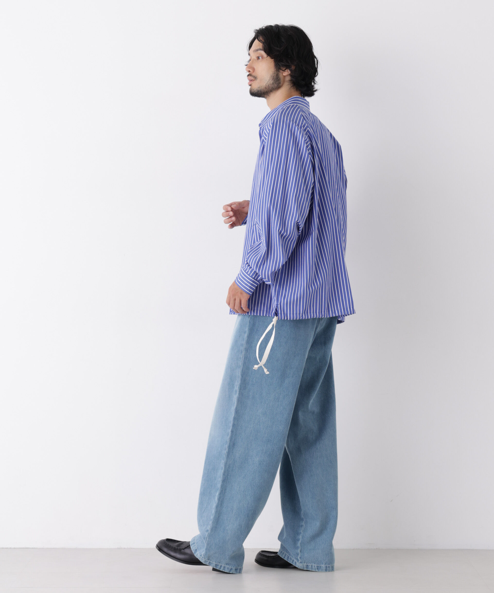 NANO universe「「OtoNANO」大人のワイドデニムパンツ」|チノ|