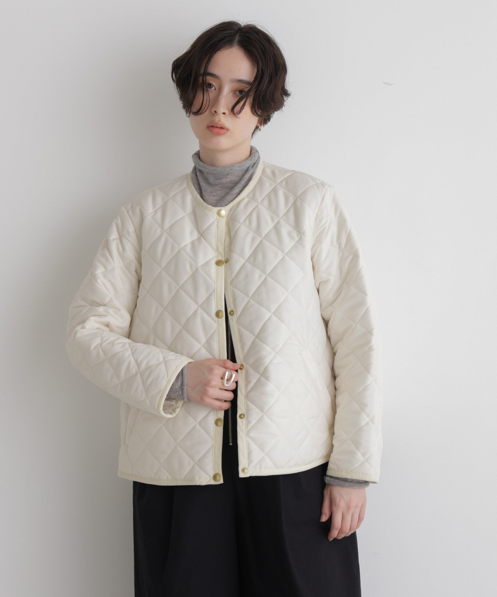 NANO universe「Traditional Weatherwear/別注 ARKLEY A-LINE」|ブルゾン・スタジャン|アイボリー7