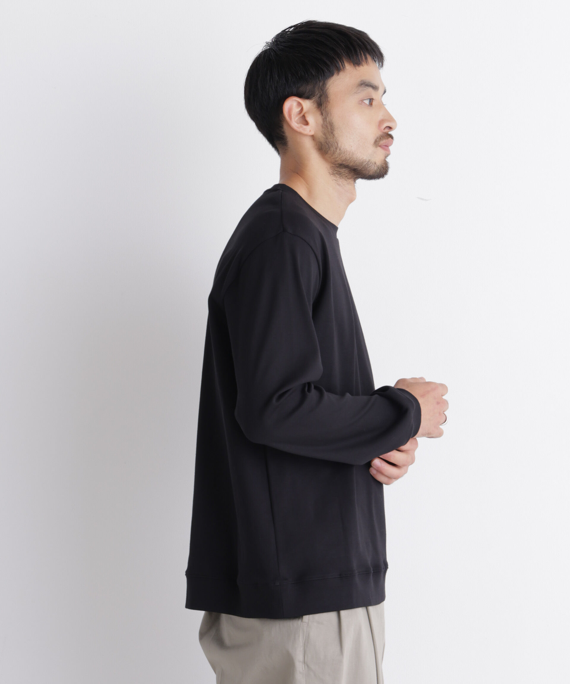 NANO universe「「FORMAL JERSEY」クルーネックカットソー長袖」|Tシャツ・カットソー|