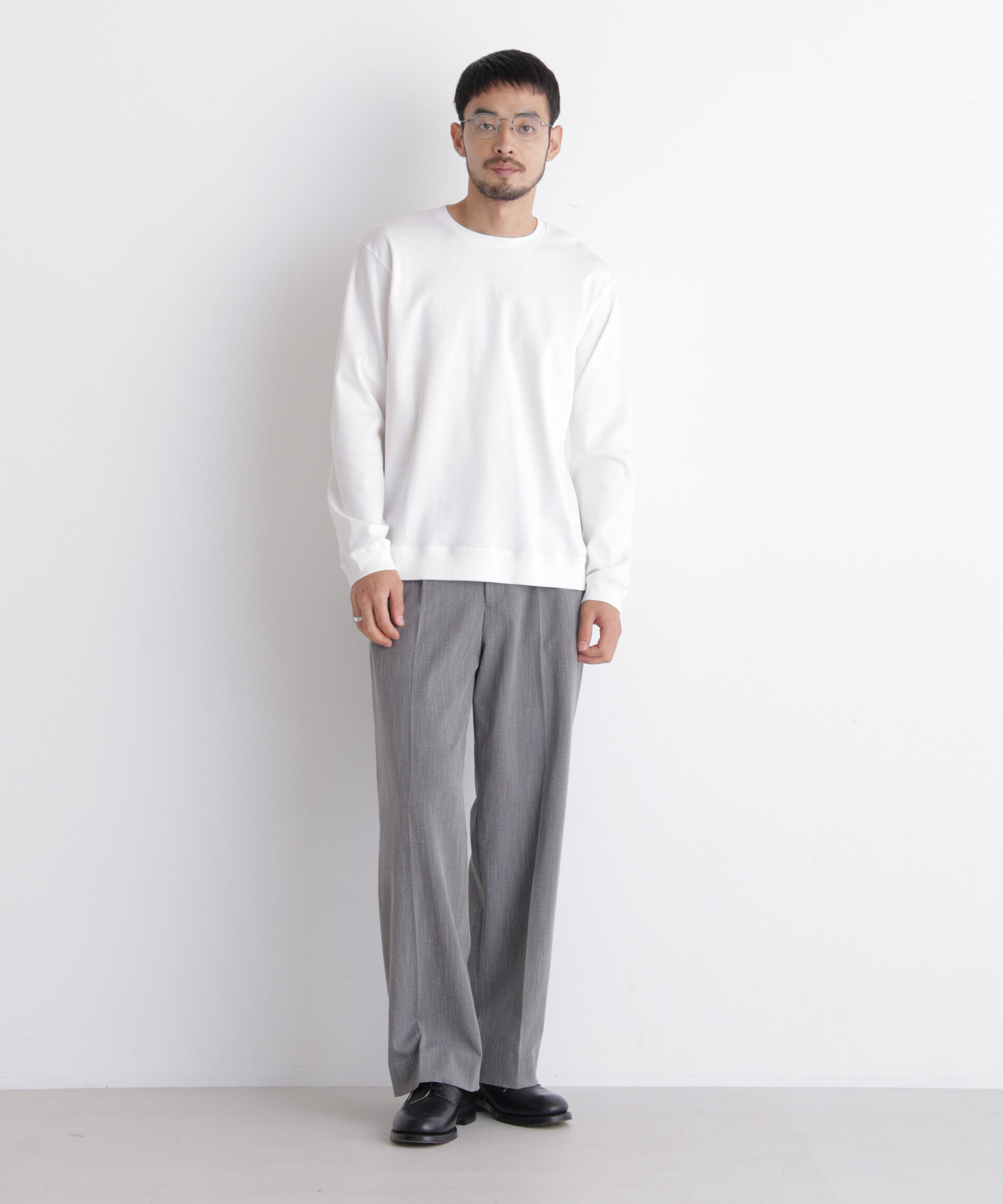 NANO universe「「FORMAL JERSEY」クルーネックカットソー長袖」|Tシャツ・カットソー|