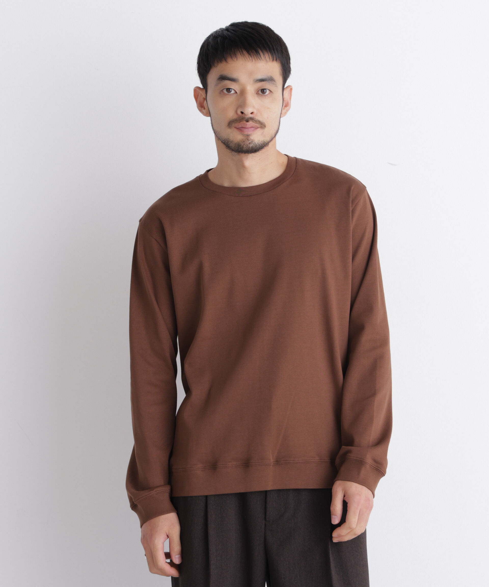 NANO universe「「FORMAL JERSEY」クルーネックカットソー長袖」|Tシャツ・カットソー|