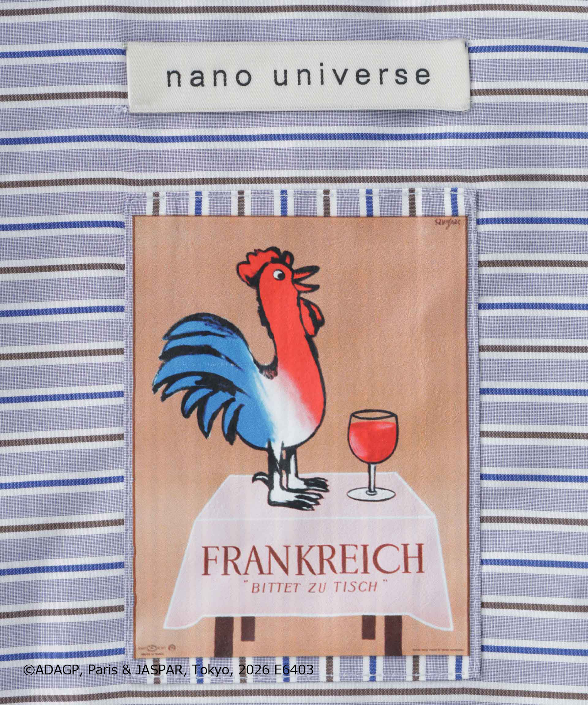 NANO universe「「OtoNANO｣&times;SAVIGNAC レタードワイドシャツ」|シャツ・ブラウス|