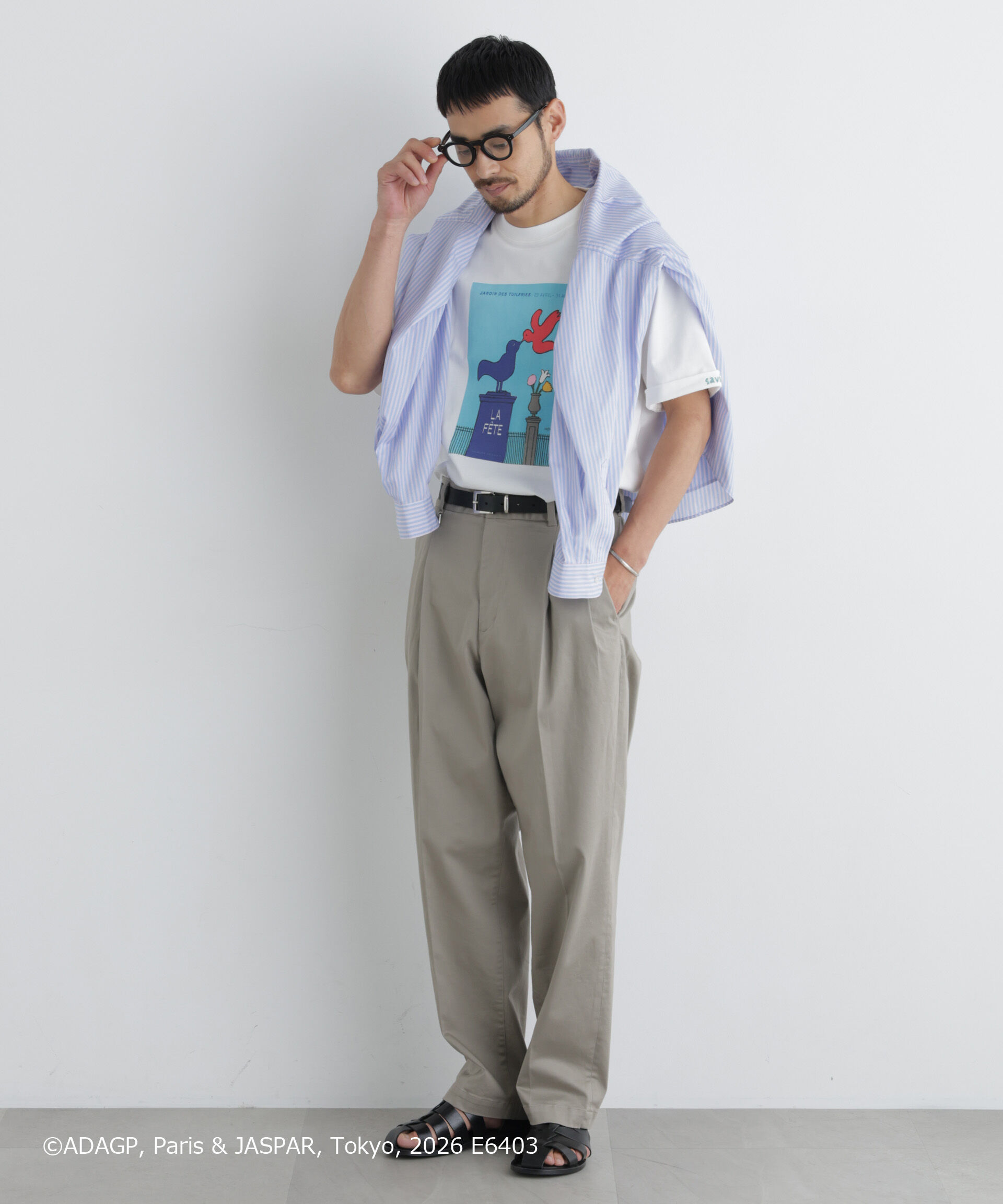 NANO universe「｢OtoNANO｣&times;SAVIGNAC プリントTシャツ」|Tシャツ・カットソー|