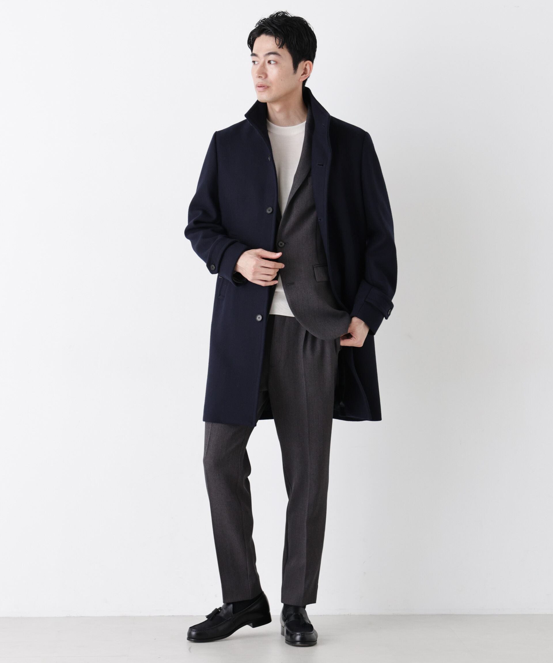 NANO universe「「NEW ON COAT」ウール/Nスタンドカラーコート」|その他|