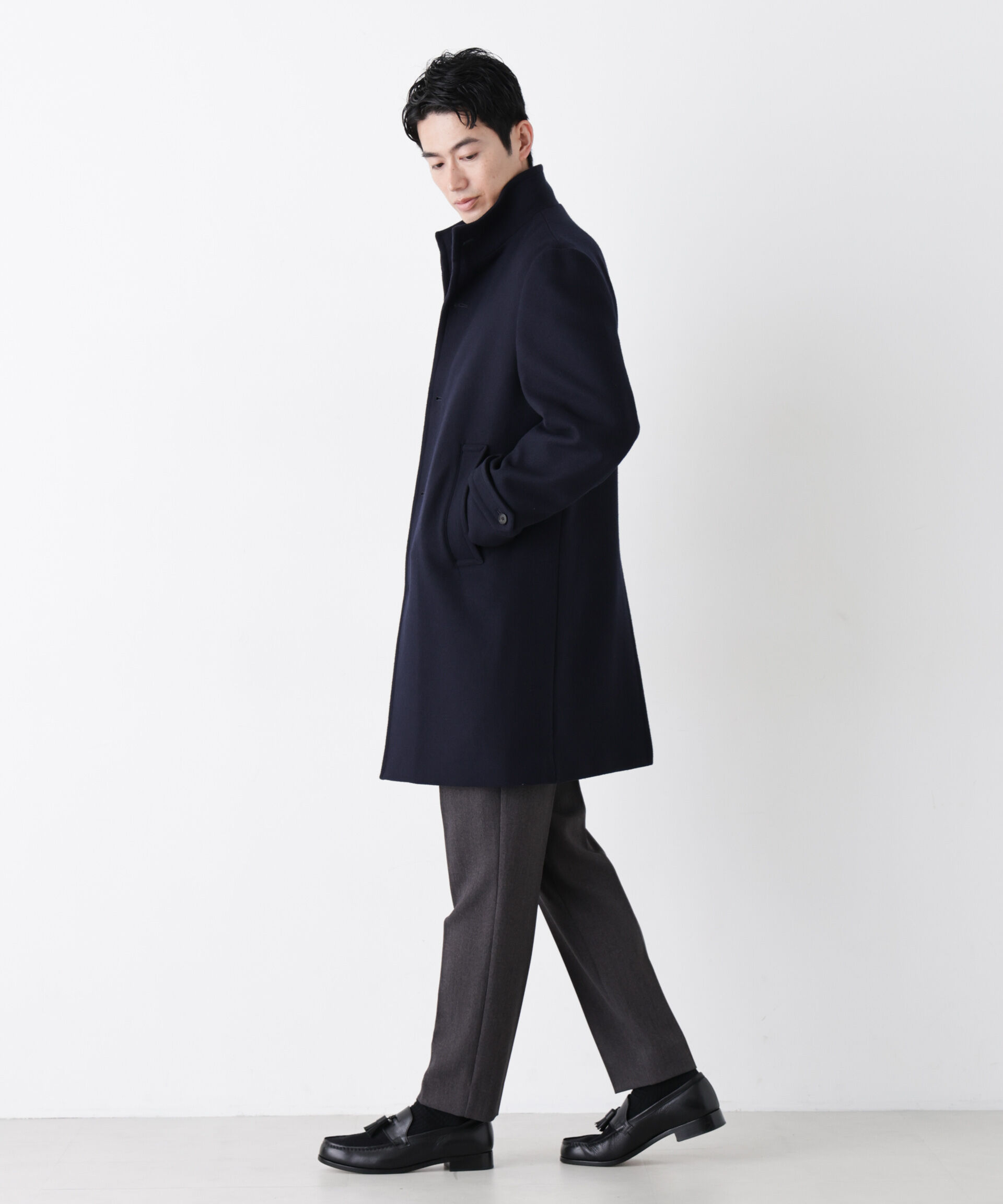 NANO universe「「NEW ON COAT」ウール/Nスタンドカラーコート」|その他|