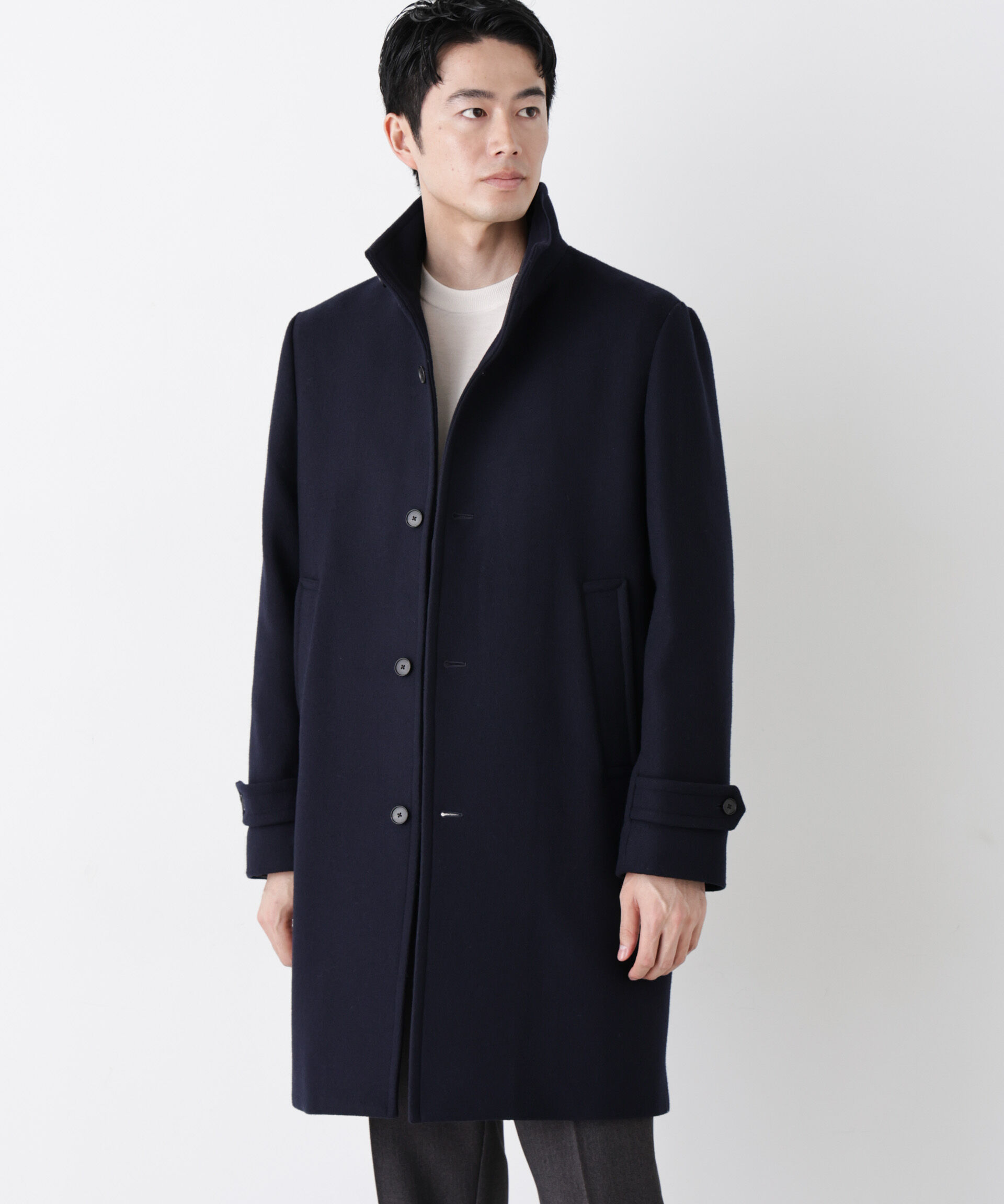 NANO universe「「NEW ON COAT」ウール/Nスタンドカラーコート」|その他|