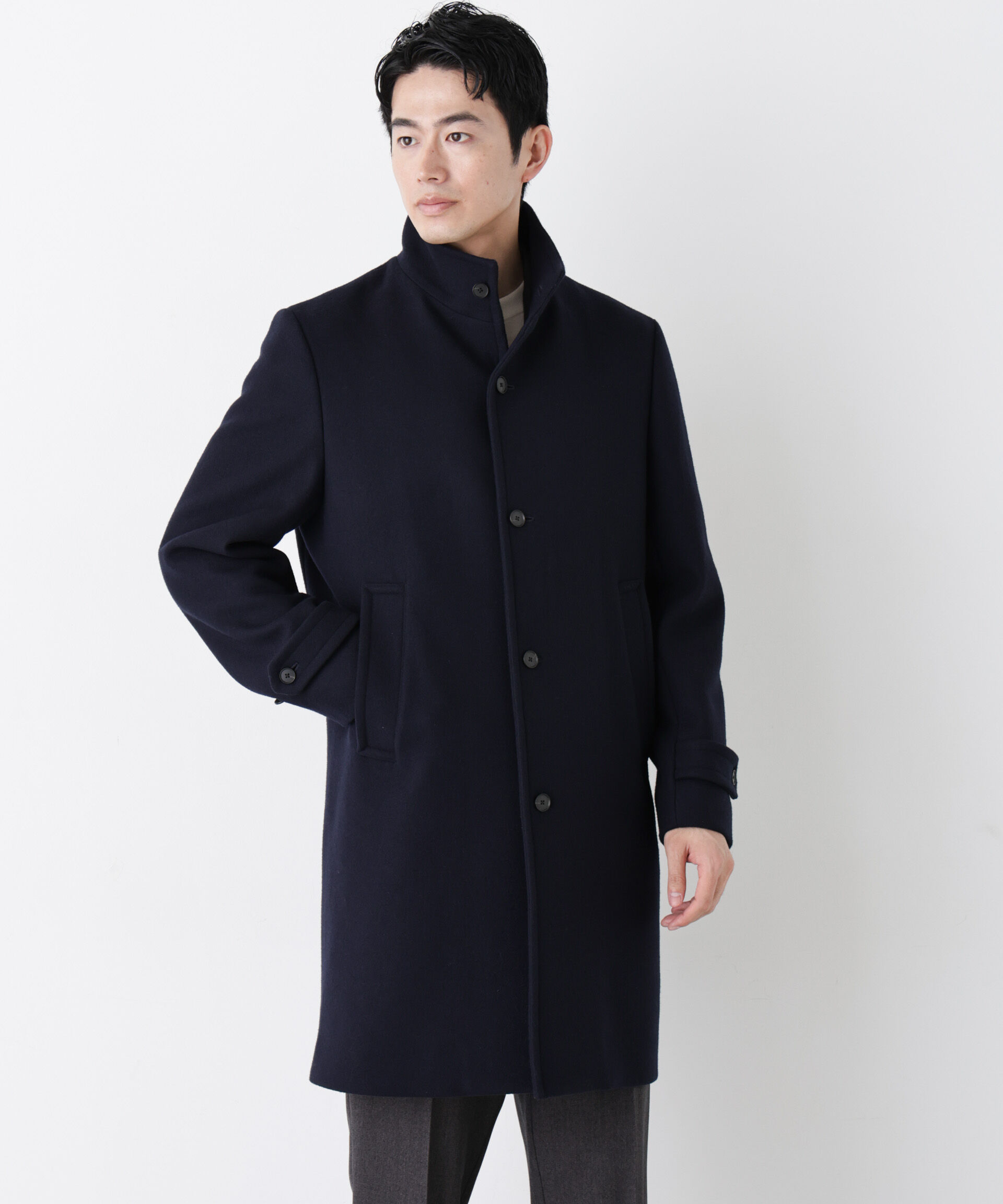 NANO universe「「NEW ON COAT」ウール/Nスタンドカラーコート」|その他|