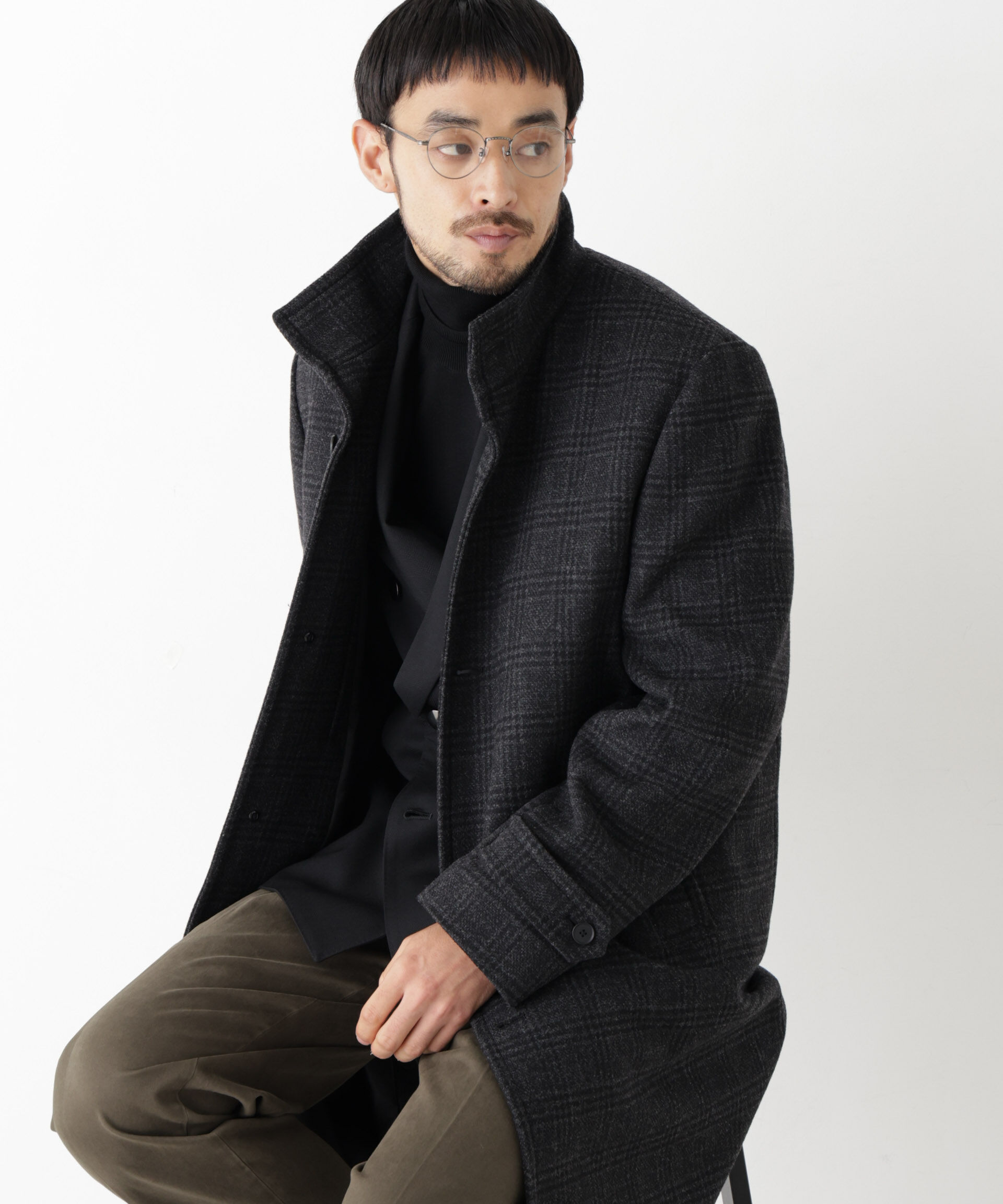 NANO universe「「NEW ON COAT」ウール/Nスタンドカラーコート」|その他|