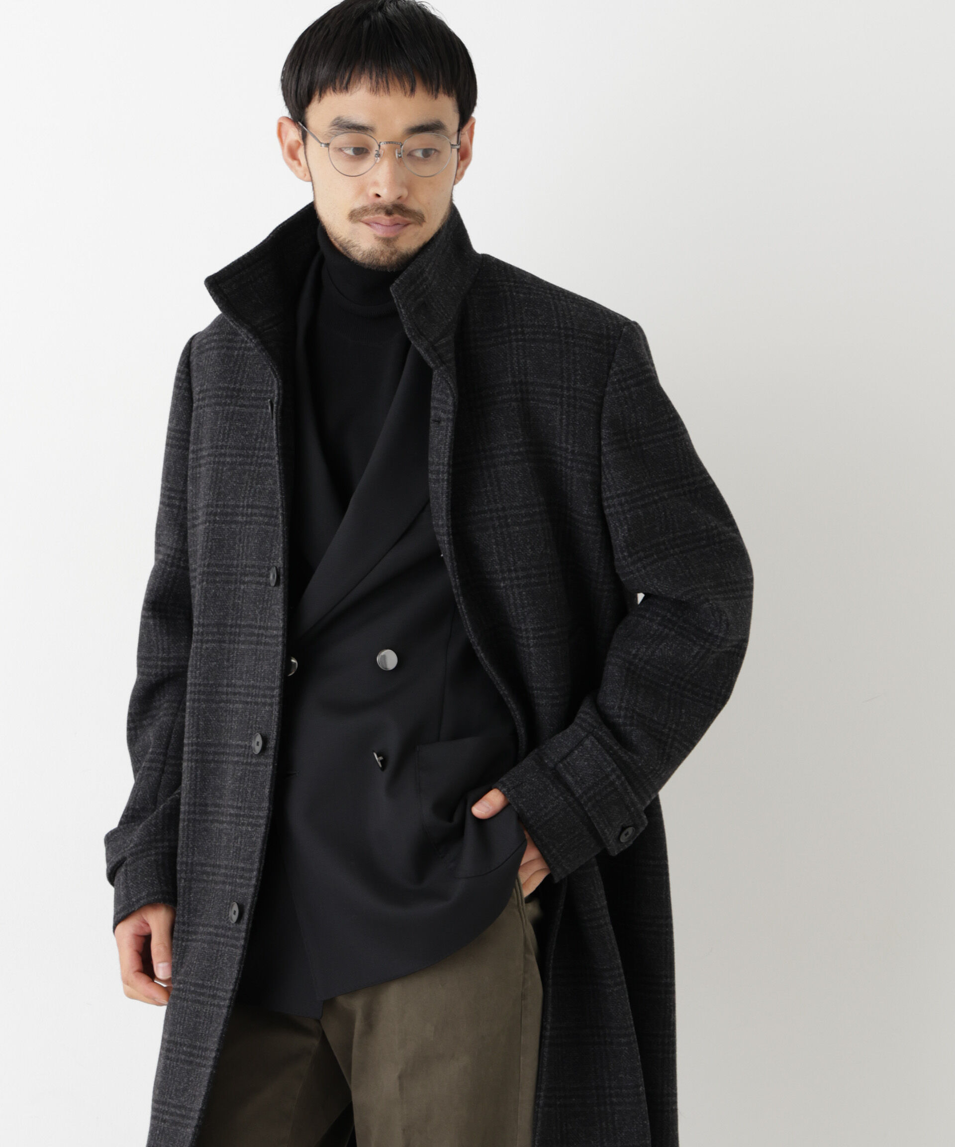 NANO universe「「NEW ON COAT」ウール/Nスタンドカラーコート」|その他|