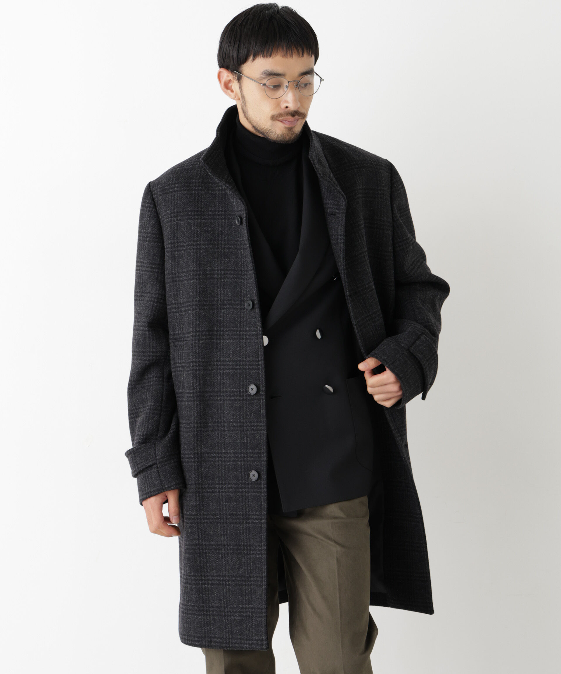 NANO universe「「NEW ON COAT」ウール/Nスタンドカラーコート」|その他|