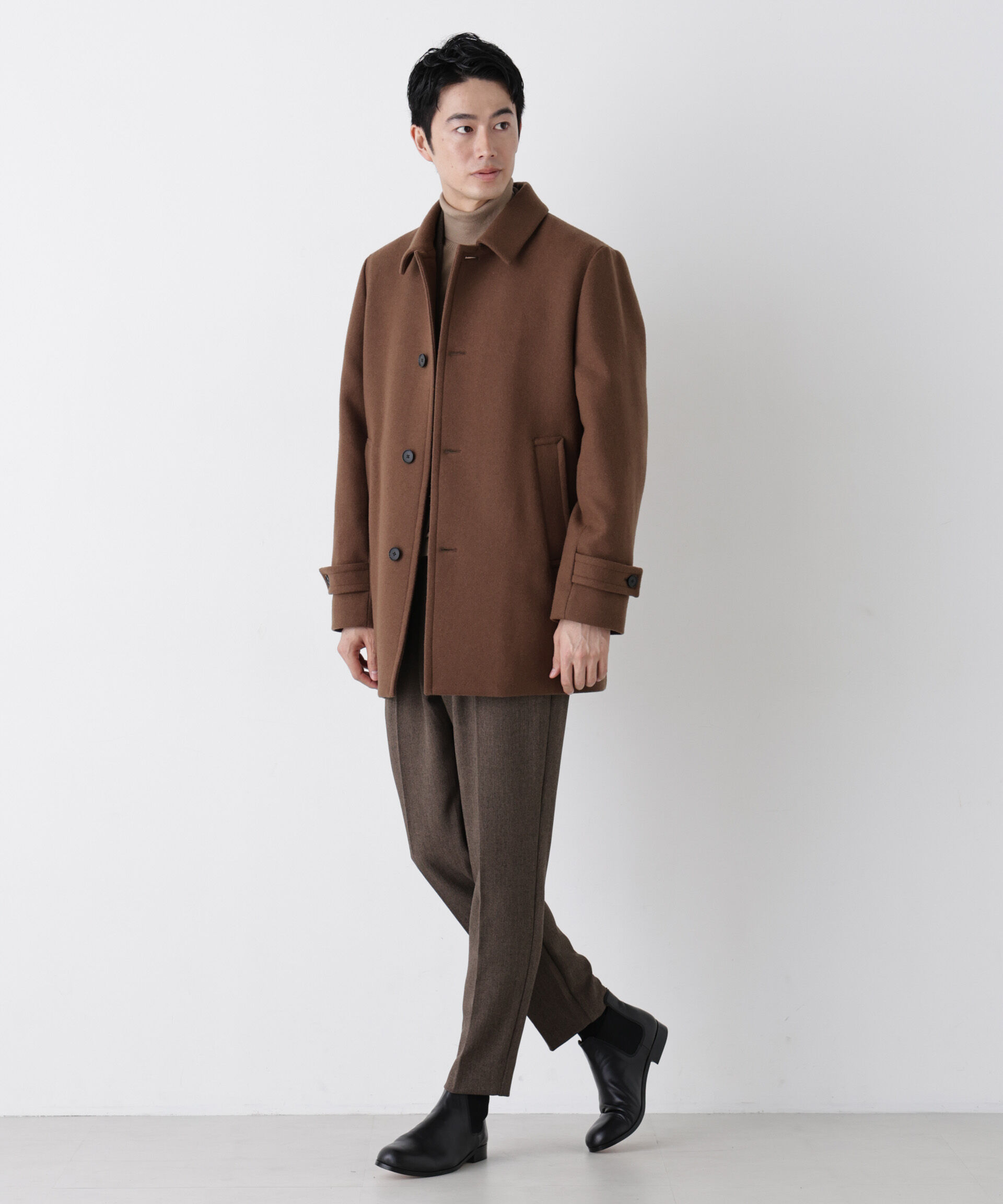 NANO universe「「NEW ON COAT」ウール/Nショートステンカラーコート」|その他|