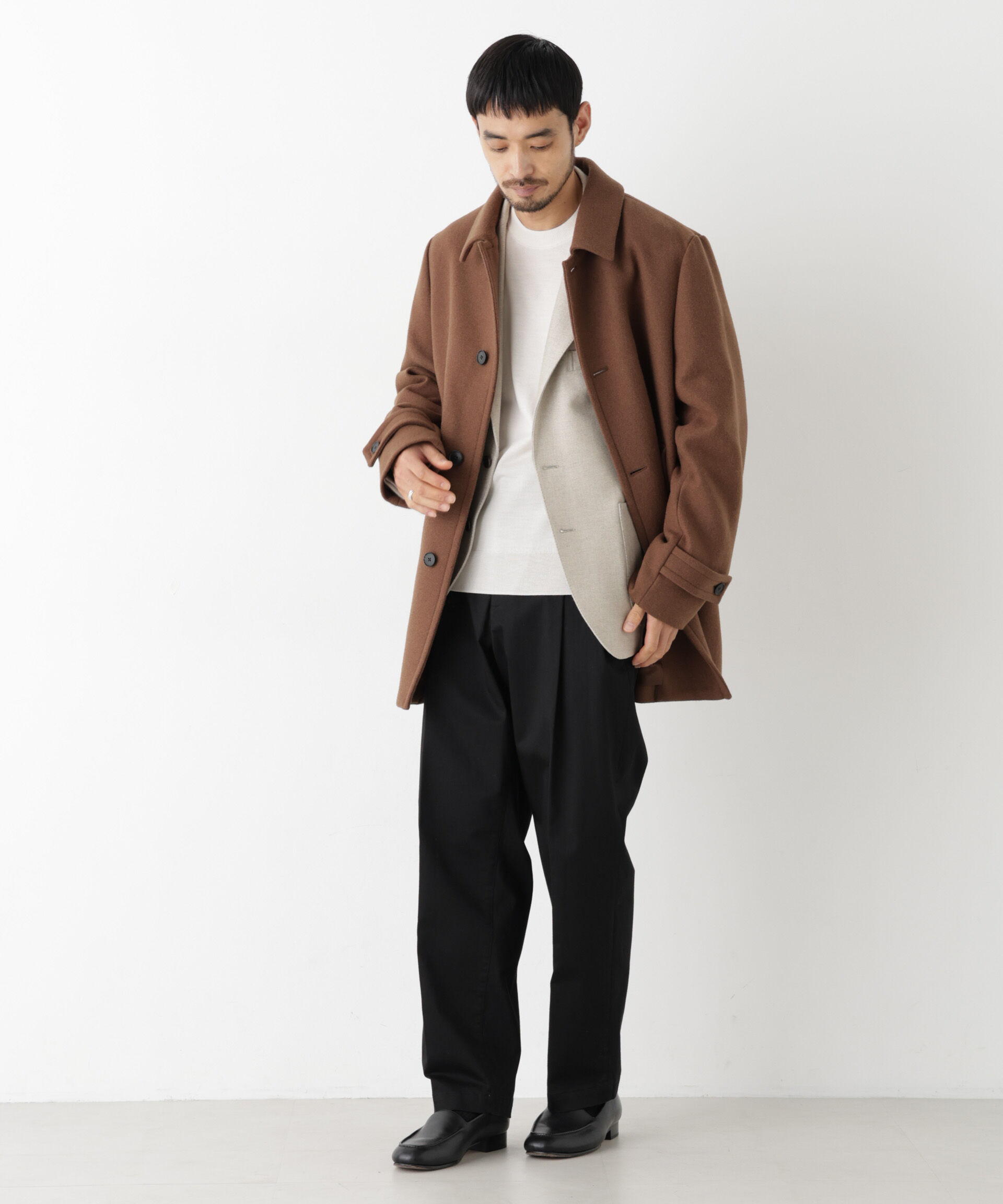 NANO universe「「NEW ON COAT」ウール/Nショートステンカラーコート」|その他|